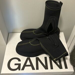 Ganni Platform Ankle Sock Boots Size IT39